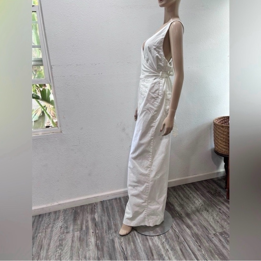 Anthropologie Sleeveless Wide-Leg Jumpsuit in Light Cream - Picture 3 of 16